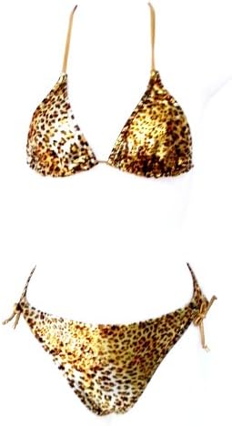 Juniors 2 Pc Bikini Swimsuit in Leopard LG