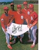 Whitey Herzog & Tommy Herr autographed Yearbook Page Photo (St. Louis Cardinals)