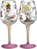 Bottom's Up 15-Ounce Bridesmaid Handpainted Wine Glass