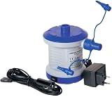 AIR PUMP FOR AIRBEDS AND INFLATABLES 240v & 12v CORDLESS RECHARGEABLE MAINS AND 12 VOLT INFLATER AIRPUMP WITH 3 PIN UK MAINS PLUS 2 PIN EURO PLUG AND CAR ADAPTOR.