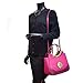 Dasein Leather Elegant Hinged Handle Winged Satchel, Shoulder Bag, Briefcase, Handbag