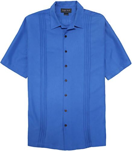 Indygo Smith Tall Men's Cabana Shirt Front Pleats 2XLT Blue #586B