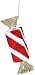 Barcana 4-Inch Shatterproof Red/Frost Peppermint Candy, Christmas Ornaments, Set of 6