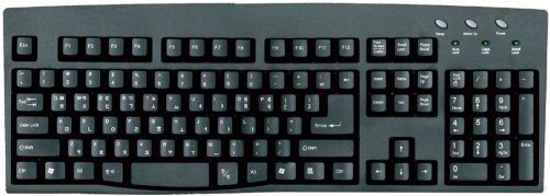 Korean English Wired USB Black Computer Keyboard