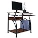 Furinno Rolling Computer Desk/Table Workstation, Dark Espresso, 76023EB
