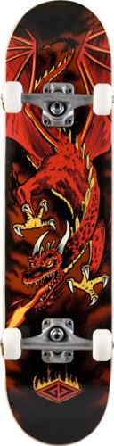 Powell Golden Dragon Flying Dragon complete skateboard RED Birch