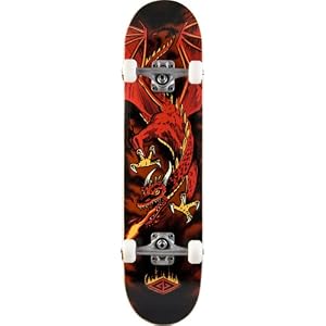 Powell Golden Dragon Flying Dragon complete skateboard RED Birch by