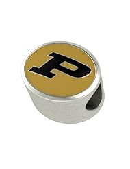 Purdue Boilermakers *Premium Series* Bead Fits Most European Style Bracelets. High Quality Charm in Stock for Fast Shipping.