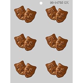 Buy CK Products 2-1 2-Inch Comedy & Tragedy Mask Chocolate Mold now!