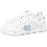 North Carolina Tar Heels (UNC) Ladies White Team Logo Leather Tennis Shoes