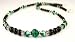 Jewelry : May Emerald Swarovski Crystal Birthstone Beaded Necklaces in Sterling Silver with Black Pearls by Gemstone Gifts Handmade Jewelry