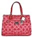 Authentic Coach Signature Poppy Lurex Glam Tote Bag 17890 Ruby Red
