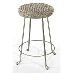 Click here to buy 30 Backless Bar Stool Forest Green Faux Lthr Black by Home Decorators Collection.