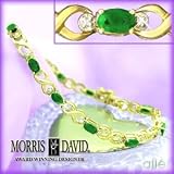 14K 2.40 CTW Oval Emerald & Diamond Bracelet