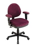 Contemporary Swivel Chair with Flex Back and Adjustable Padded Arms By Office Star