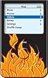 Fire - Apple iPod video 30GB Hard Case iJacket - Shock Absorbent Hard Protective Faceplate Cover + FREE iPod video Screen Protector Shield