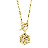 Dual Framed Mock Toggle Cross Necklace
