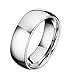 8mm White Tungsten Carbide Polished Classic Wedding Ring Band