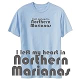 T-Shirt Light Blue  Retro Hearth Northern Marianas  Country