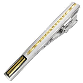 The Stainless Steel Jewellery Shop - Fashion 3-tone Tie Clip - Includes FREE... by 