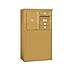 Salsbury Industries 3905D-03GFU Free Standing Horizontal 4C Mailbox, Gold