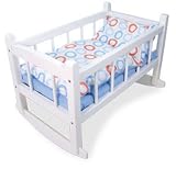 Petitcollin – 800184 – Poupée et Mini-Poupée – Lit Bercelonette Laqué – Blanc
