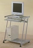Silver Finish Computer Desk