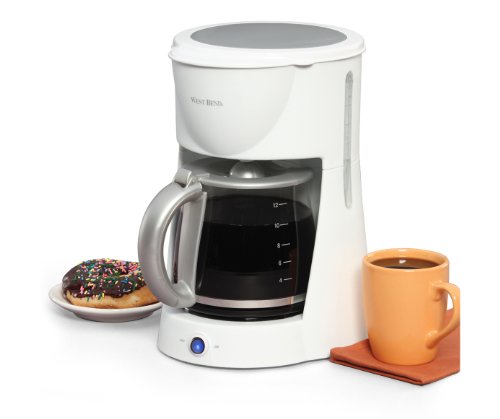 West Bend 12-Cup Coffee Maker, White