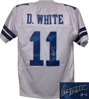 Danny White Autographed/Hand Signed Dallas Cowboys White Prostyle Jersey