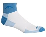  : Darn Tough Coolmax 1/4 Sock Mesh,Light Blue,Medium