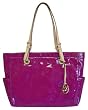Michael Kors Magenta Lage Leather Shopper Tote