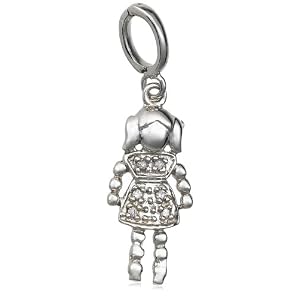 Buy Sterling Silver Diamond Little Girl Charm by Amazon.com Collection