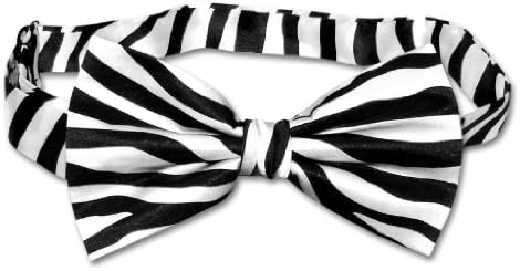 Antonio Ricci CoutureZEBRA Animal Skin Print Design 100% SILK BOW TIE Men's BOWTIE