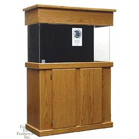 Clear-for-Life Rectangle 75 Gallon Acrylic Aquarium (Black) w/ ES Oak Stand & Canopy