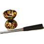 Diabolo Harlekin (Noir/Rouge/Jaune) - Taille Medium - avec Baguettes en Aluminium de Firetoys