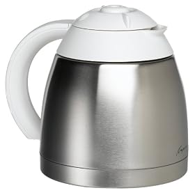 Capresso 4471.02 10-Cup Stainless White Vacuum Carafe with Lid for Capresso 471 CoffeeTEC by Capresso