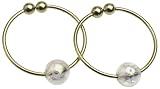California Exotics / Swedish Erotica Gold Non-Piercing Nipple Rings with White Crystal (Pack of 2)