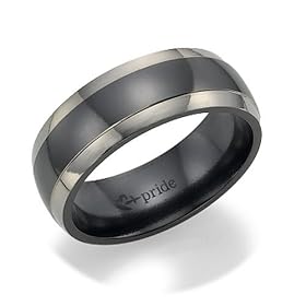 Titanium 6mm Stripe Ring, Size 12
