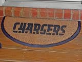 Sports Team Half-moon Doormat 29.5wx17.75d Chargers