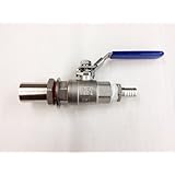Weldless 316 Stainless Steel Ball Valve with Bulkhead and 1/2 Inch Nipple