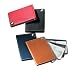 Genuine Leather Fan-Out Business Credit Card Holder with Contrast Stitching