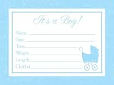 Baby Boy Announcements (8 count)