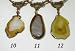 Large Natural Shaped Agate on Hand-knotted Tan Rope Necklace #11