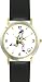 Woman or Girl Soccer Player Soccer or Fussball Theme - WATCHBUDDY&Acirc;&reg; DELUXE TWO-TONE THEME WATCH - Arabic Numbers - Black Leather Strap-Women's Size-Small