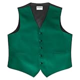Emerald Satin 5 Button Full Back Vest