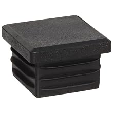 Kapsto 260 Q 3030 1.5 - 2 Polyethylene Square Plug, Black, 30 mm (Pack of 100)