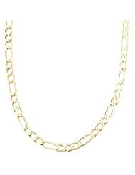 Buy Mens 14k Yellow Gold 3.1mm Figaro Chain Necklace, 24