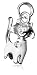 Sterling Silver and Cubic Zirconia White Cat Charm