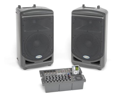 Samson XP510i Portable PA 10-Inch 2-way Monitors with Removable 10-Channel 2 x 250W Powered Mixer