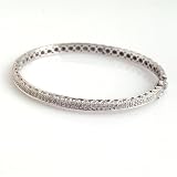 0.62 Carat 14KWG Diamond Filigree Bangle